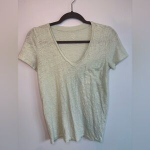 J.Crew Mint Linen Tshirt - Medium